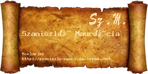 Szaniszló Maurícia névjegykártya
